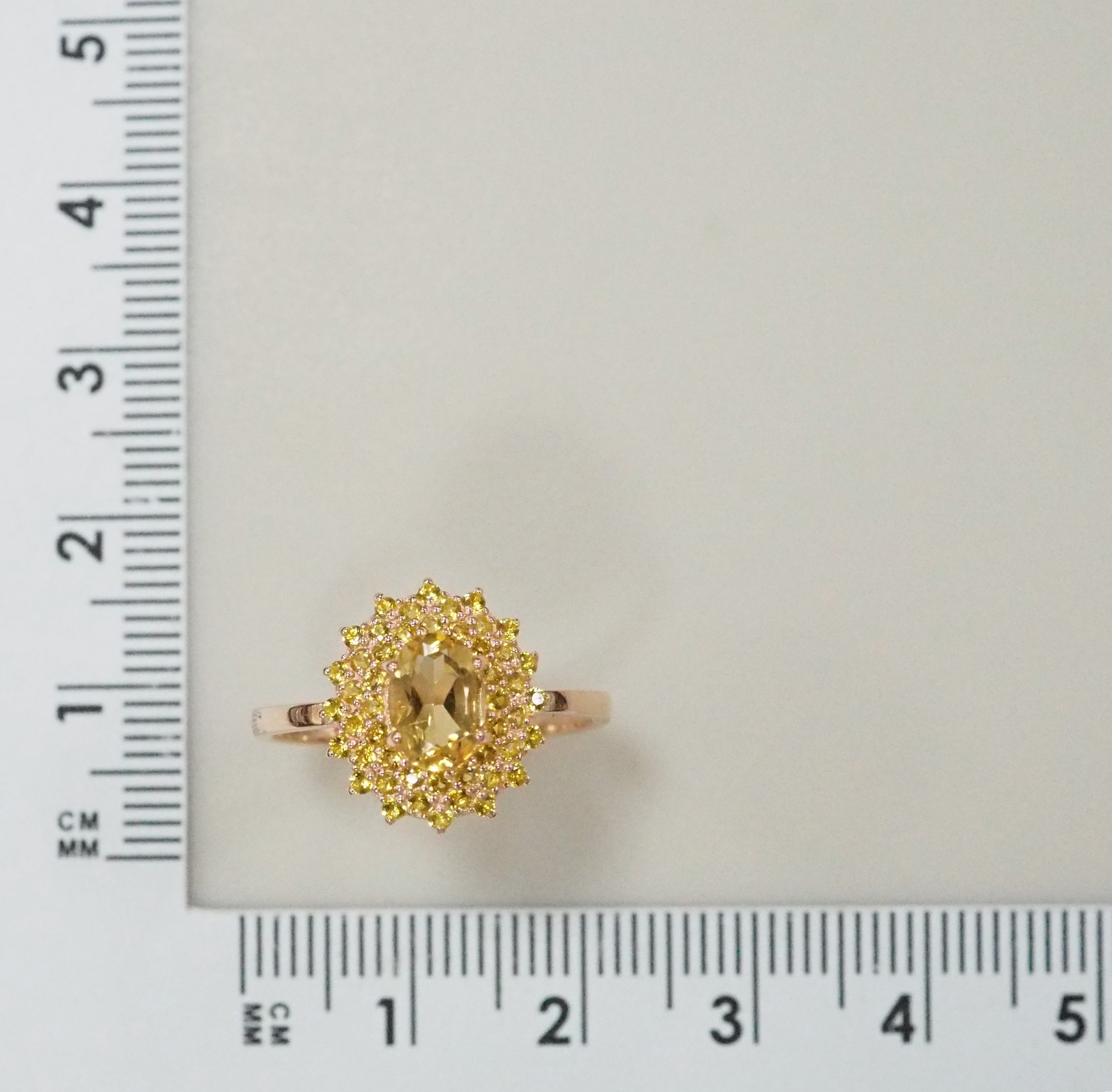Серебряное кольцо с цитрином